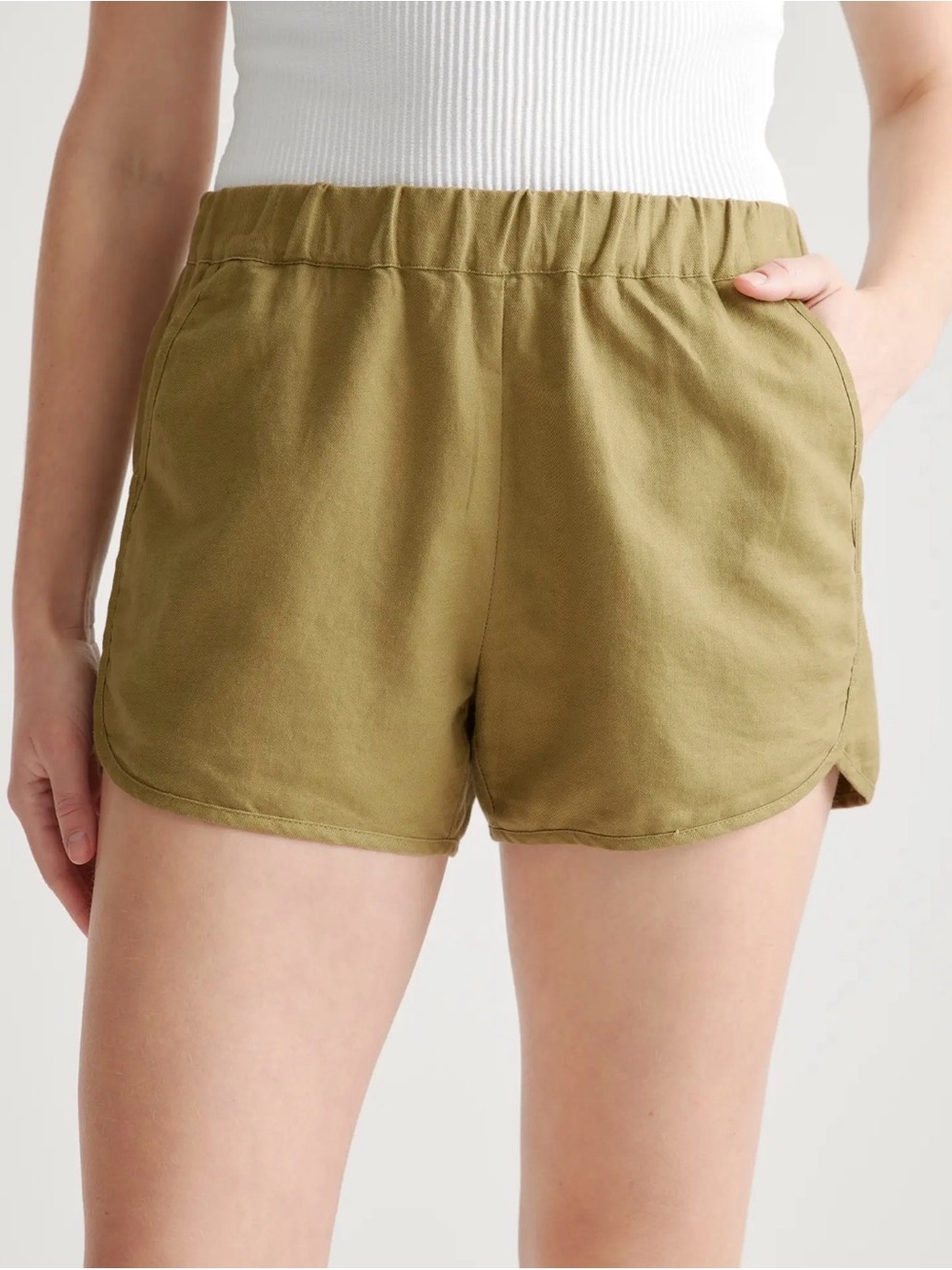 Quince Cotton Linen Twill Pull-On Shorts
